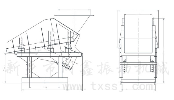 振动放矿给料机/放矿给料机系列产品外形参考图:同鑫振动机械